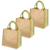 Polka Dot Jute Shopper - Pack of 3 Photo