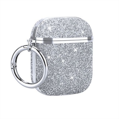 Photo of Bling Rhinestone Protective Case Cover For Airpods-Silver