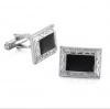OTC Black Window Textured Frame Rectangle Cufflinks Photo