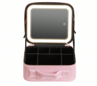Portable Makeup Case with LED Lights and Mirror