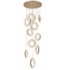 MrUL-Stairs Lighting Chrome Finish Long Crystal LED Chandelier Photo