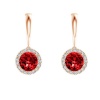 Civetta Spark Helena earring - Swarovski Ruby Crystal Rosegold Photo