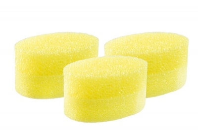 Photo of Bath Sponge Exfoliating Yellow oval - 3 Pack