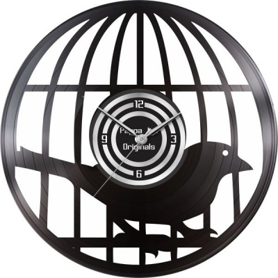 Photo of Pappa Joe - Custom Vinyl Wall Clock - Bird in a Cage