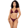 Sunbird Swimwear Royal Macaw Deep Burgundy Double Strap Triangle Bikini Photo