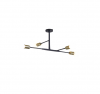 Bright Star Lighting 4 Light Black & Antique Brass Metal Chandelier Photo