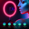 2-in-1 LED Multi-Colour RGB Ring Light w/ & Adjustable 2.1m Tripod Stand Photo