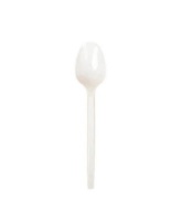 Disposable White Plastic Table Spoon Pack of 250