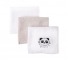 Fashionation Baby Panda 3 PK Embroidered Face Cloth Photo