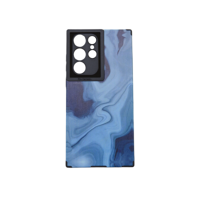 Samsung Black and Blue Tie Dye Design Phone Case For Galaxy S22 Ultra