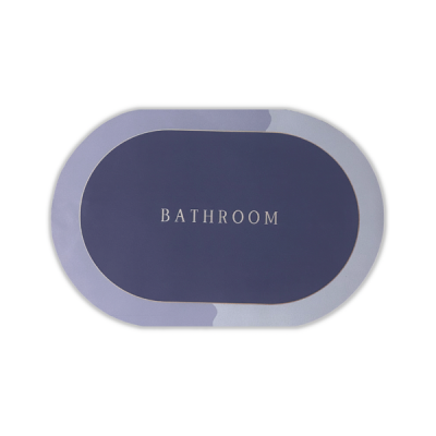 Ultra Water Absorbent Non Slip Oval Bath Mat