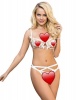Edendiva's Black Elegant Embroidery Fashion Bra Set - White Photo