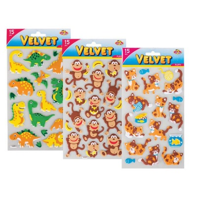 Photo of Bulk Pack x 6 Velvet Puffy Stickers