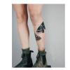 Temporary tattoo stickers set - A pair of dark butterflies Photo