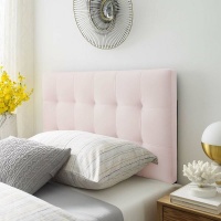 Mai Lifestyle Mbambos Velvet Tufted Headboard Baby Pink