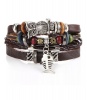 SilverCity Leather Vintage Rustic Owl & Fish Bracelet-For Men Photo