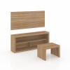 Linx Living Room Set 3 Piece Entertainment Unit - Almond Photo