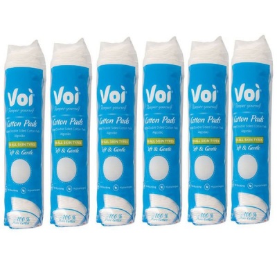 Voi Cotton Wool Pads 100 Piece String Bag Pack Of 6
