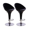 Highback Bar Kitchen Counter Stools - Set of 2 – Black Colour Photo