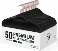 Jack Brown 50 Pack Premium Velvet Hangers Non Slip Space Saving