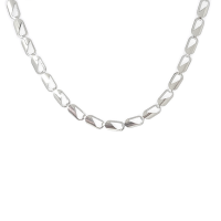 Palladium Plated Amalafi Italian Necklace 7mm 53cm