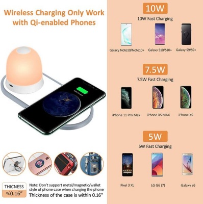Photo of Multi-Function 10W Fast Charging Pad with LED Touch Night Light