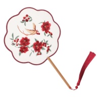 Chinese Ancient Hand Fan Translucent Silk Embroidered Hand Fan