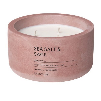 Photo of blomus Scented Candle: Sea Salt & Sage in Dark Pink Container Fraga 13cm