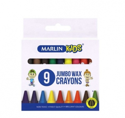 Marlin Kids 9 14mm Jumbo Wax Crayons