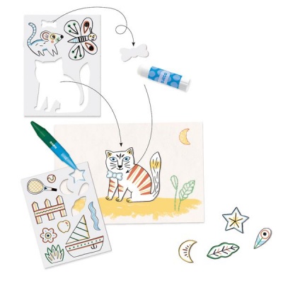 Photo of Djeco Create with Shapes Crafts - Box of Animals