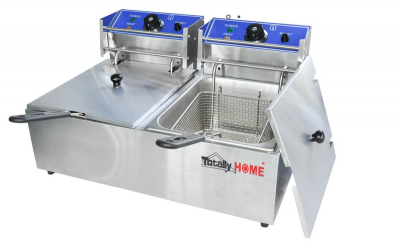 Photo of Totally Home 6L 6L Double Pan Deep Fryer with DryBoil & Overheat Protect