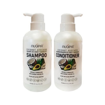 Photo of NUSPA Coconut & Avocado shampoo and conditioner 450ml - colour safe