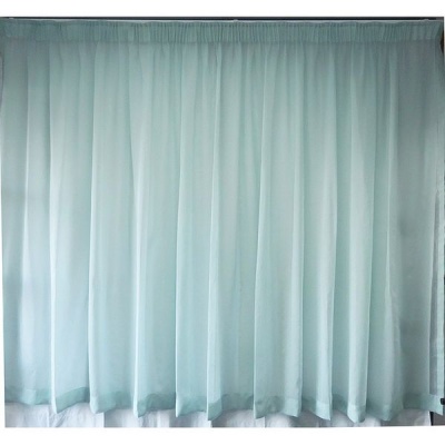 Photo of Matoc Readymade Curtain Cafe -Taped - Sheer Mystic Voile - DuckEgg