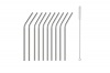 Reusable Stainless Steel Silver Drinking Straws Photo