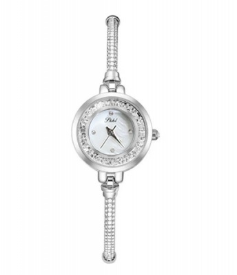 Ladies Watch Sparkling Silver Stainless Steel Silver Watch For Ladies