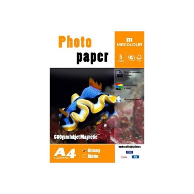 Photo of MECOLOUR TT-MGA4 Inkjet Magnetic Glossy Photo A4 Paper 680g 5 Sheets