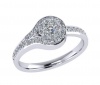 9ct White Gold Diamond Ring Set With A Centre Diamond Photo