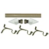 Matoc 25mm Curtain Pole Set - Crystal Arrow Finials - Antique Brass - 1.5m Photo