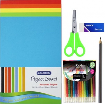 Project Board Beginner Pack Bright assorted 160GSM 100s