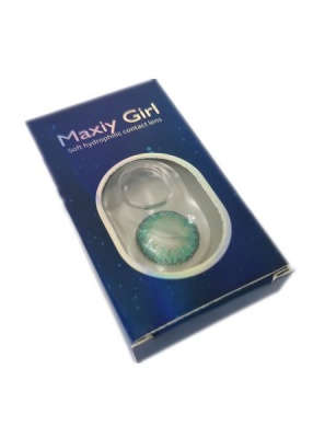 Photo of Maxiy Girl Premium Colour Contact Lenses - Turquoise - 3 Pairs