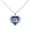 Civetta Spark Angel Wing Necklace - Swarovski Heliotrope Crystal Photo