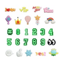 Bigfive 26 Piece Glow in the dark Decoration Shoe Charms For Teens Girls Boys