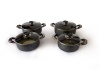Le Chef Non-Stick Grey Casserole Pots 8 Piece Set Photo