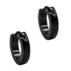 Androgyny Shiny Huggie Hoops in Stainless Steel-AE5 Photo