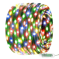Stellar Lighting 10m LED Green Wire Fairy Light 200 LED Colourful LED