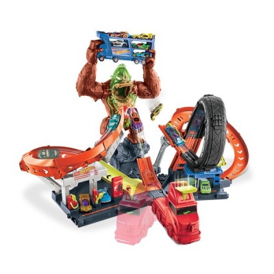 Hot Wheels Toxic Gorilla Slam Playset with Lights Sounds