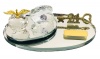 21st Key - Shell With Lilac Diamante' Stone & Gold Leaf On Oval Base Photo