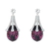 Civetta Spark Vintage Pear Earrings with Swarovski Amethyst Crystal Photo