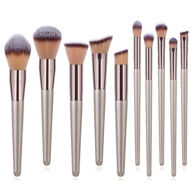 Photo of Glamore Cosmetics Lux 10 Piece Silver Brush Set