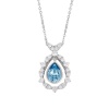 XP Elegant Light Blue with Whitestone Swarovski Embellished Crystal Necklace Photo